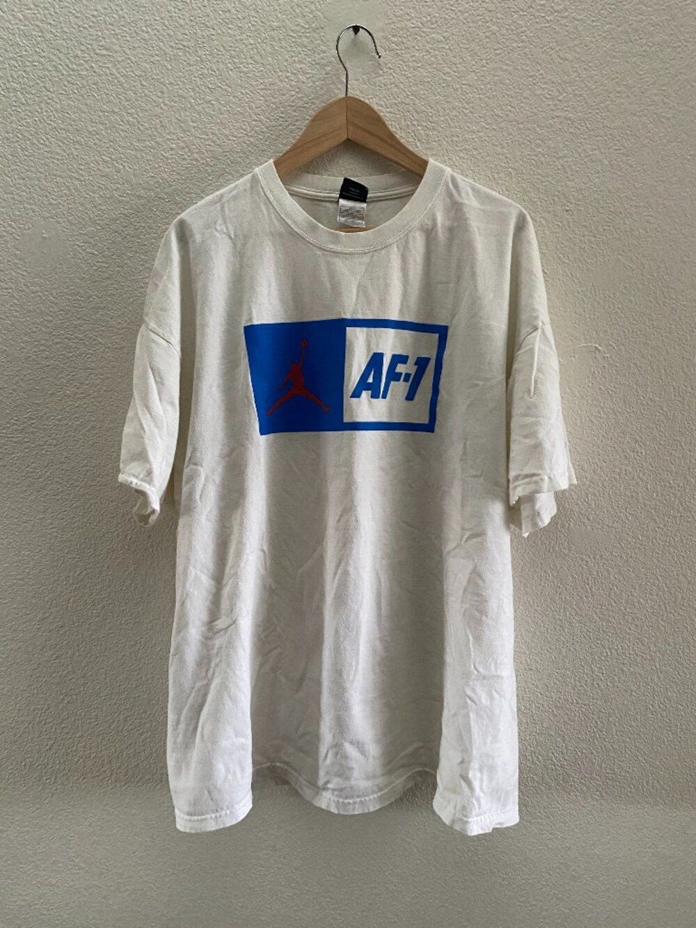 VTG Jordan Brand White Jumpman Air Force 1 AF-1 T-Shirt Men's 3XL Vintage